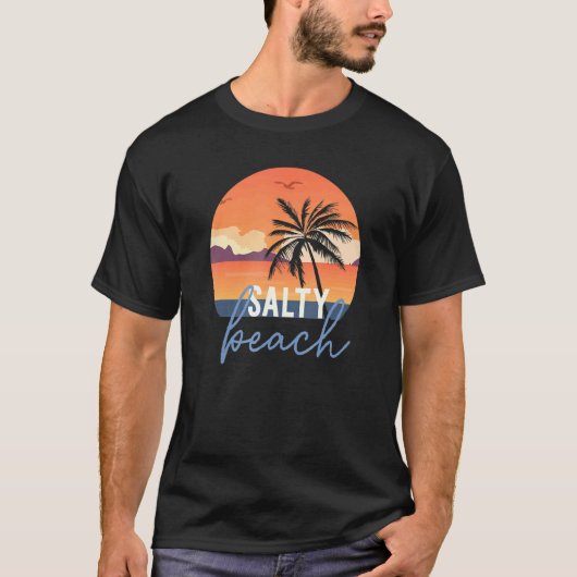 T-shirt SALTY BEACH parce que les plages sont salées Mème (Devant)