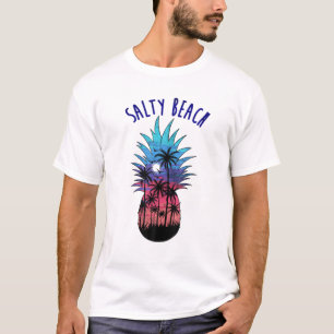 T-shirt Salty Beach Vibes d'été Drôle ananas Sarcastique