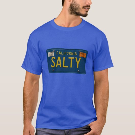 T-shirt Salty -Retro 1969 California License Plate Graphic (Devant)