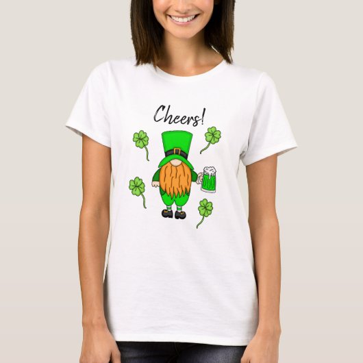 T-shirt Salue St Patrick's Day Leprechaun | Bière verte T- (Devant)
