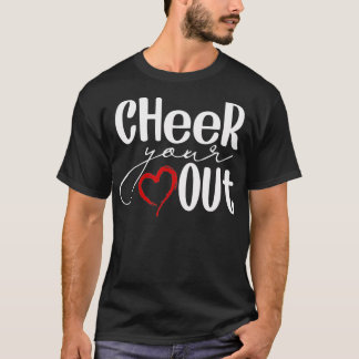T-shirt Saluez votre Pom-pom girl Cool de coeur