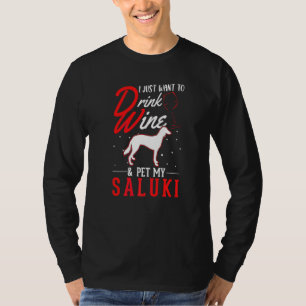 T-shirt Saluki et vin Lévrier persan Saluki