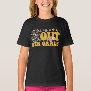T-shirt Salut 8e année groovy dernier jour d'école