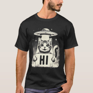 T-shirt Salut Chat Alien
