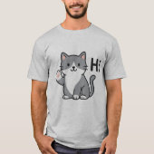 T-Shirt Salut Chaton Mignon (Devant)