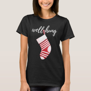 T-shirt Salut de Santa Con bien pendu T graphique avec bas