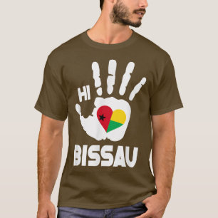 T-shirt Salut Guinée Bissau avec Bissau drapeau dans un am