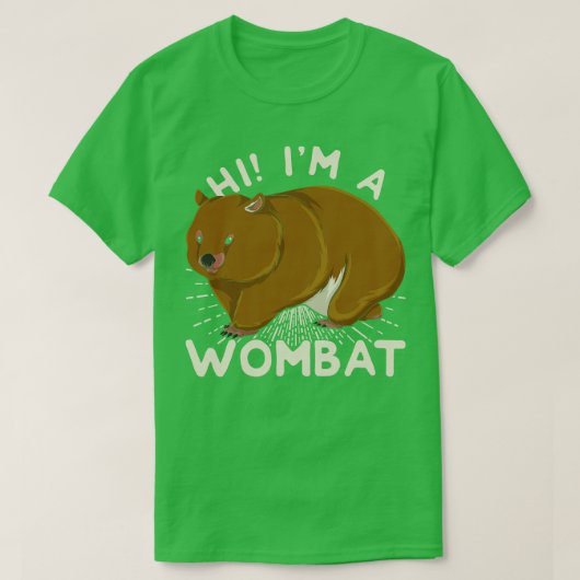 T-shirt Salut Im A Wombat (Design devant)