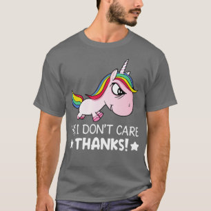 T-shirt Salut Je Ne M'En Soucie Pas Merci Unicorn Funny Un
