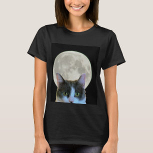 T-shirt Salut Kitty et la Pleine lune