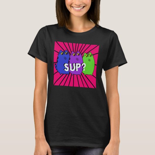 T-shirt Salut les chats cool (Devant)