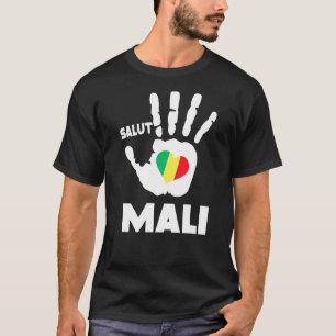 T-shirt Salut Mali avec le drapeau malien dans un amour du
