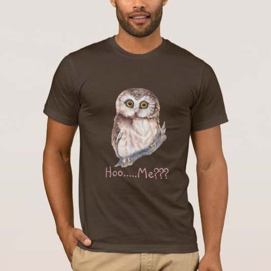 T-shirt "Salut... Moi? Chouette choquée avec un drôle de d (Devant)