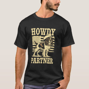 T-shirt Salut partenaire Cavalier King Charles Cowboy Dog