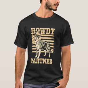 T-shirt Salut partenaire drapeau de cow-boy Berger Austral