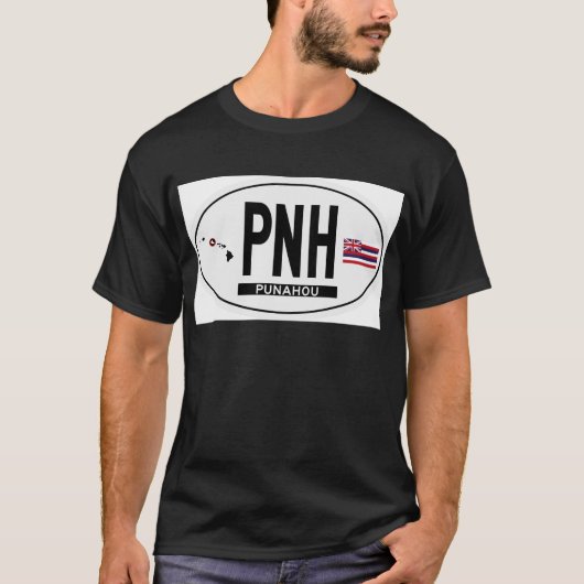 T-shirt Salut-PUNAHOU-Autocollant (Devant)