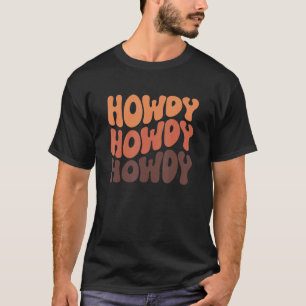 T-shirt Salut Rodeo Western Country Sud Cowgirl Rétro