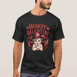 T-shirt Salut Saint-Valentin Cowboy Cupidon Western Rodeo