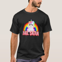 Salut Satan Unicorn Funny Satanic Rainbow Demet