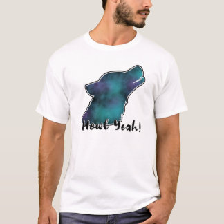 T-shirt Salut ! Silhouette Wolf Galaxy Space