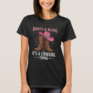 T-shirt Salut Western CountryRodeo Boots & Bling c'est une