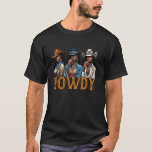 T-shirt Salut Western Rodeo Melanin Cowgirl noire africain