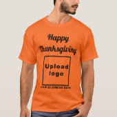 T-shirt Salutation d'action de grâces sur orange (Devant)