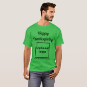 T-shirt Salutation d'action de grâces sur Shamrock vert (Devant entier)