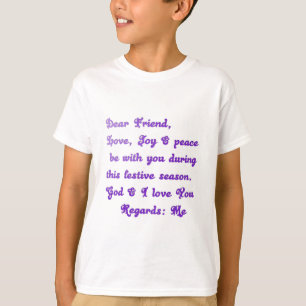 T-shirt Salutation de la saison festive "Cher ami"
