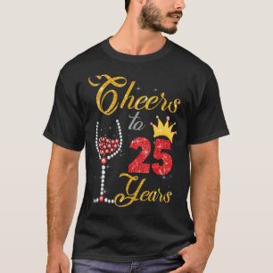 T-shirt Salutations à 25 Ans 1997 25ème Anniversaire Vin D