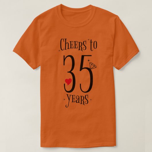 T-shirt Salutations À 35 Ans 35ème Mariage Anniversaire (Design devant)