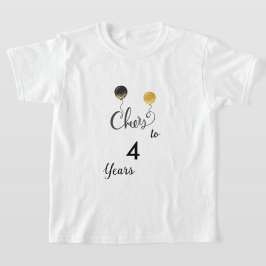 T-shirt Salutations à 4 ans (Poser)