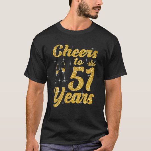 T-shirt Salutations À 51 Ans Queen Cute 51E Anniversaire P (Devant)