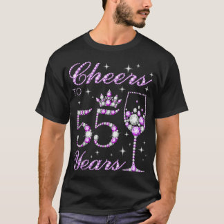 T-shirt Salutations à 55 ans Femmes mauve mauve 55ème Birt