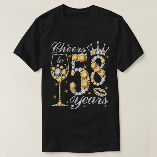 T-shirt Salutations À 58 Ans Joyeux 58ème Anniversaire Rei (Design devant)