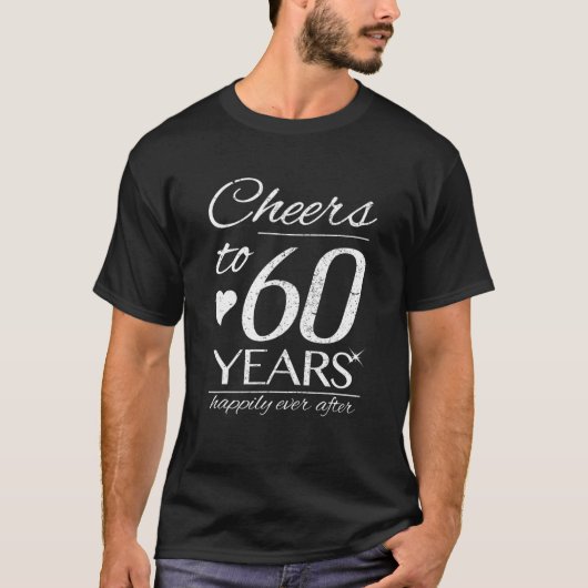 T-shirt Salutations À 60 Ans Couples Mariés 60E Mariage Et (Devant)