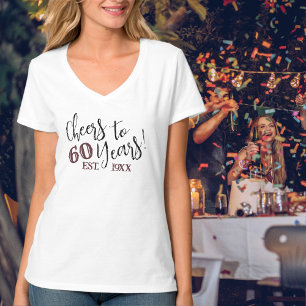 T-shirt Salutations à 60 ans Femmes 60e anniversaire Année