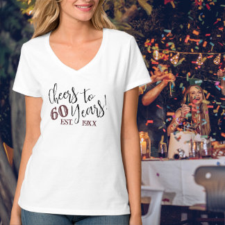 T-shirt Salutations à 60 ans Femmes 60e anniversaire Année