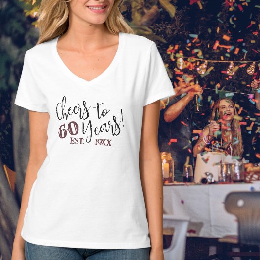 T-shirt Salutations à 60 ans Femmes 60e anniversaire Année