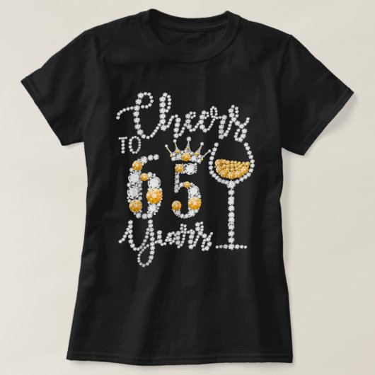T-shirt Salutations À 65 Ans Joyeux 65ème Anniversaire Rei (Design devant)