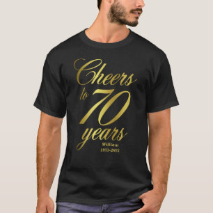 T-shirt Salutations à 70 ans 70e anniversaire