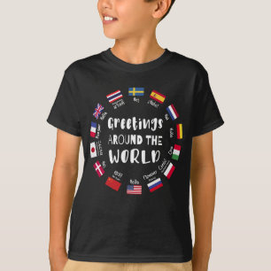 T-shirt Salutations à travers le monde - Bonjour dans tout