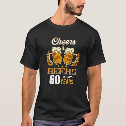 T-shirt Salutations Boisson D'Alcool De Bière 60E Annivers (Devant)