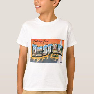 T-shirt Salutations De Boston Mass, Vintage