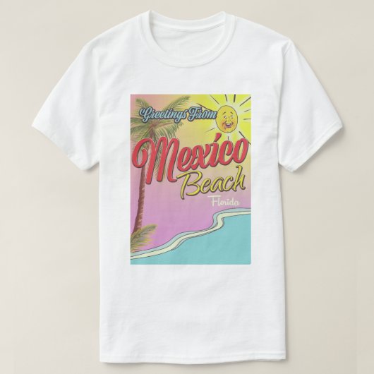 T-shirt Salutations de Mexico Beach Floride (Design devant)