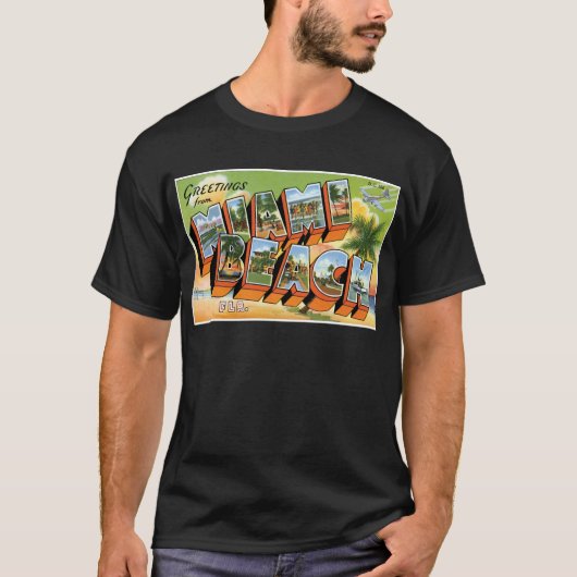 T-shirt Salutations de Miami Beach, la Floride ! (Devant)