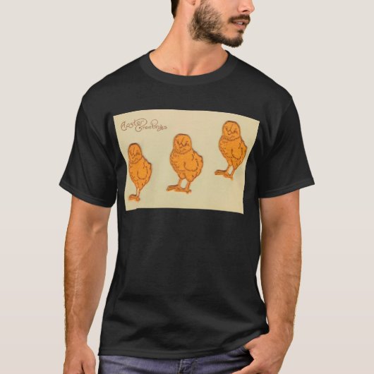 T-shirt Salutations de Pâques Chicks Beige (Devant)