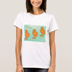 T-shirt Salutations de Pâques Chicks Vert