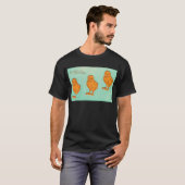 T-shirt Salutations de Pâques Chicks Vert (Devant entier)