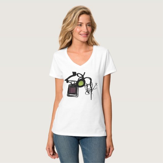 T-shirt Salutations de Philydion : Abstrait noir & blanc (Devant entier)